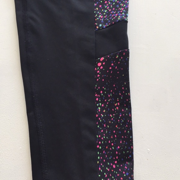 Black adidas pants, with colourful bottom pattern - Picture 2 of 4